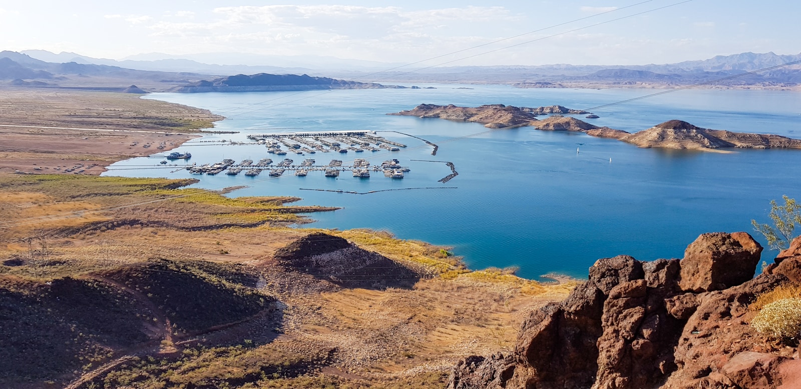 aerial view of lake during daytime
